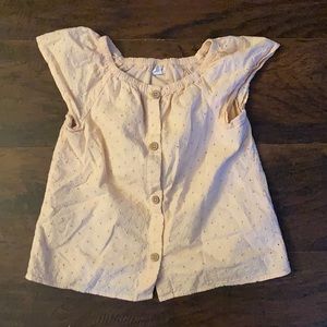 Cat & Jack Girls Blouse Light Pink Floral